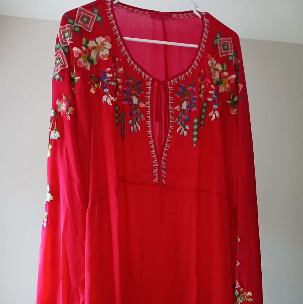 Johnny Was embroidered tunic
